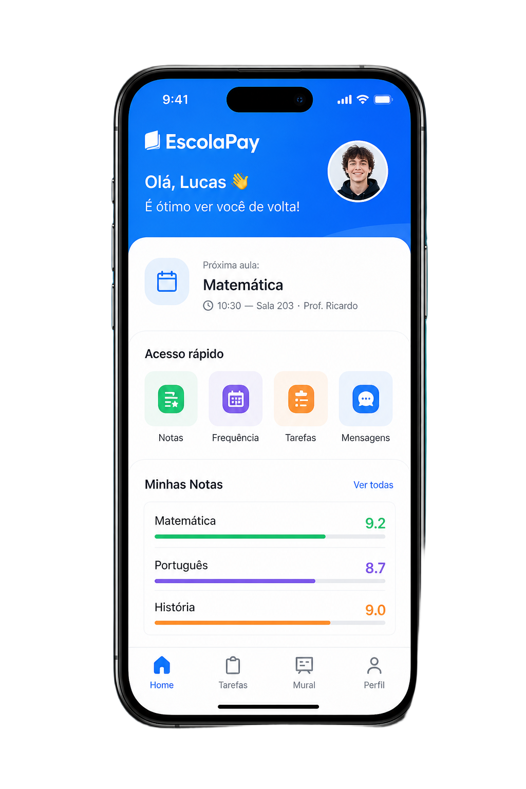 EscolaPay no iPhone